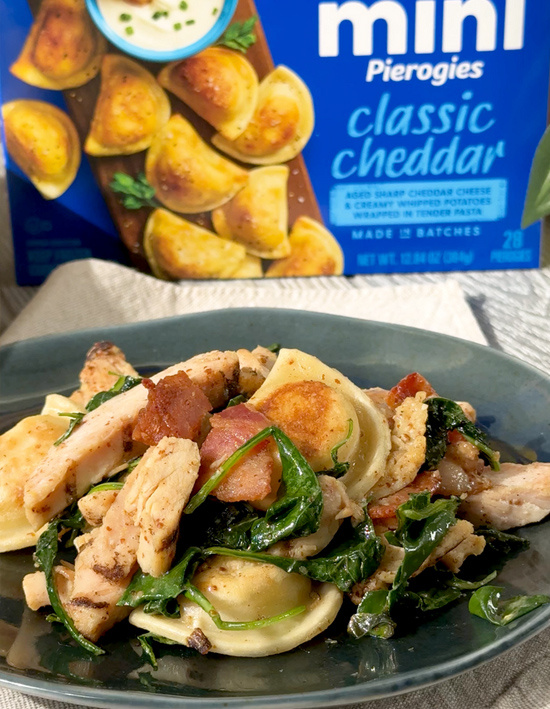 Bacon And Chicken Mini Pierogy Sauté