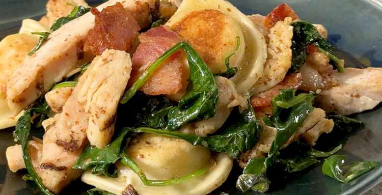 Bacon And Chicken Mini Pierogy Sauté