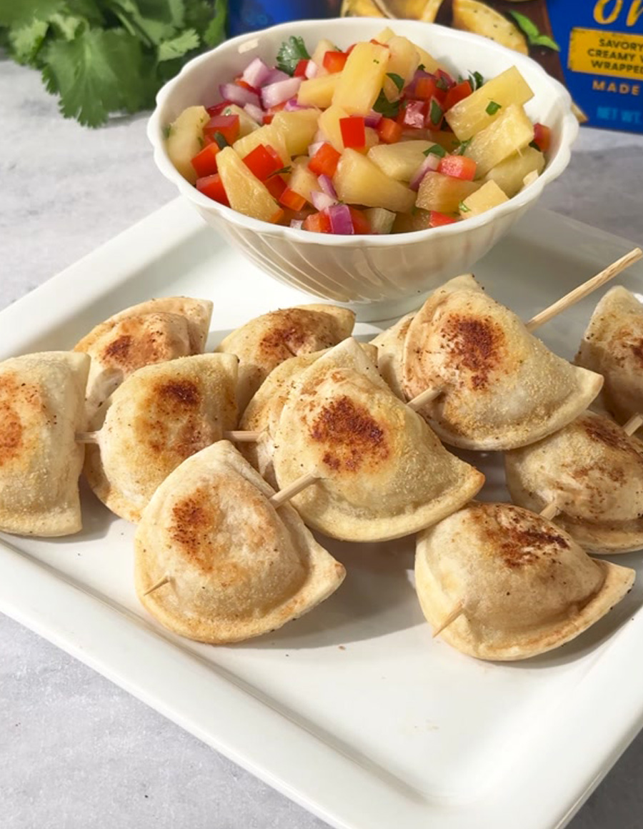 Baked Mini Pierogy Skewers