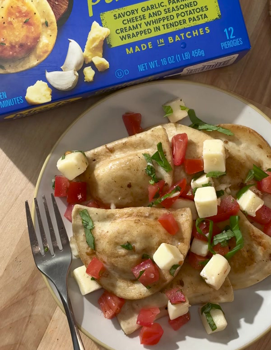 Savory Pierogy Bruschetta