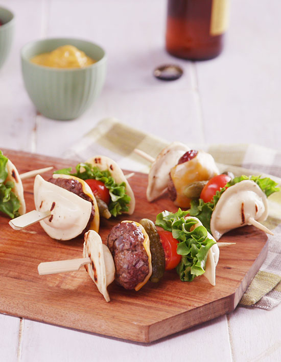 Mini Pierogy Slider Kabobs