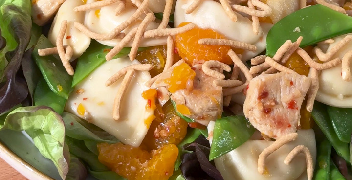 Mandarin Chicken Mini Pierogy Salad