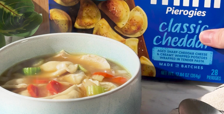 Slow Cooker Chicken and Mini Pierogy Stew
