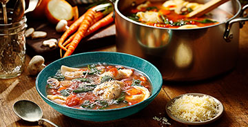 Minestrone Mini Pierogy Soup