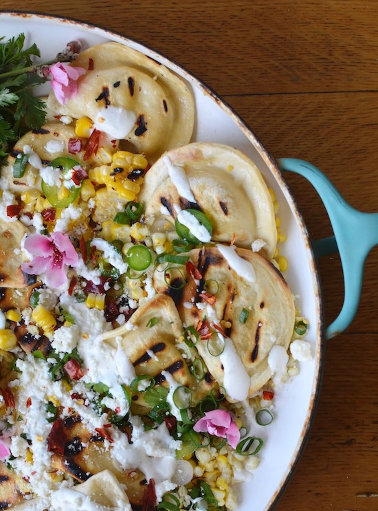 Grilled Spicy Pierogy Mexican Street Corn