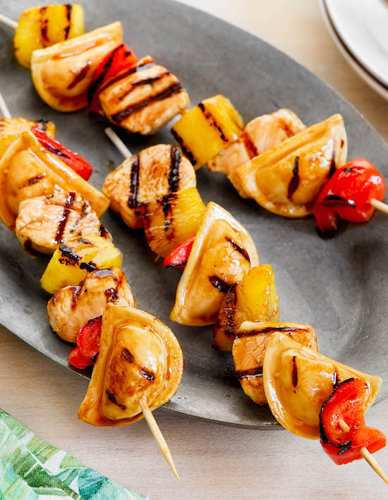 Grilled Hawaiian Teriyaki Mini Pierogy Kabobs