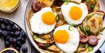 Pierogy and Kielbasa Skillet Brunch