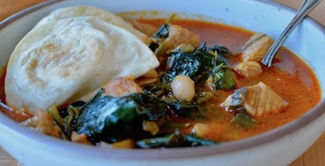 Spanish-Style Pork and Pierogy Stew