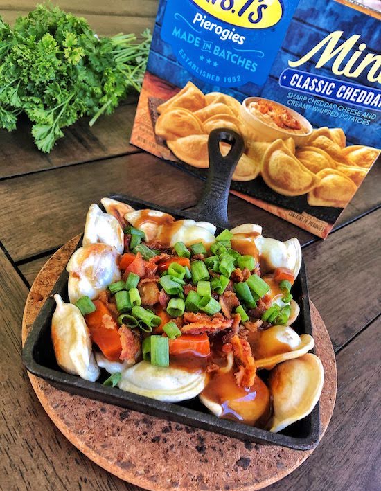 Cheesy Mini Pierogy Poutine