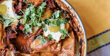 Mexican Baked Eggs with Pierogies