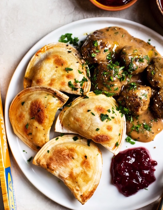 Swedish Meatballs and Pierogies