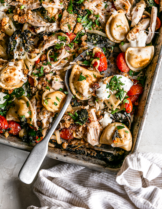 Mediterranean Sheet Pan Pierogies