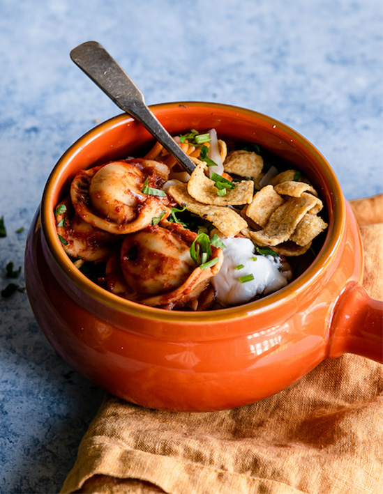 Spicy Loaded Pierogy Chili