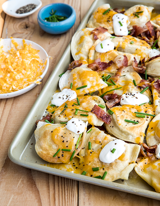 Loaded Baked Potato Pierogy Sheet Pan thumbnail