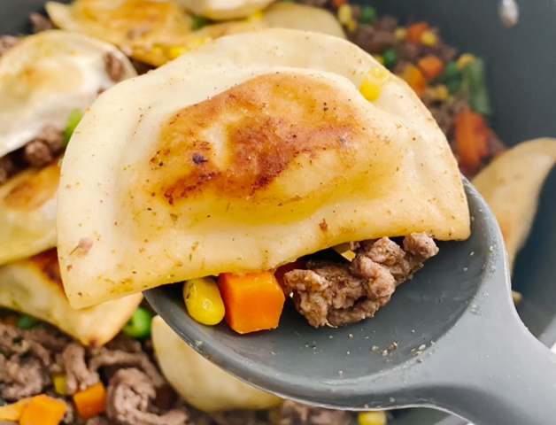 shepherd's pie-rogies skillet