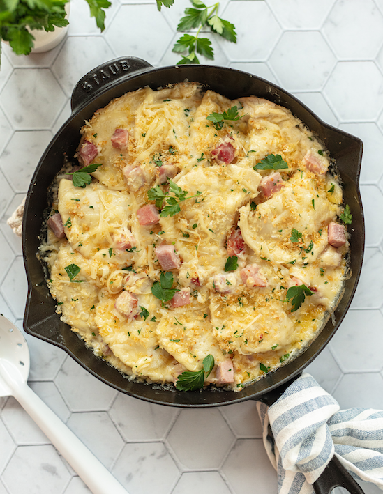 Cordon Bleu Baked Pierogies