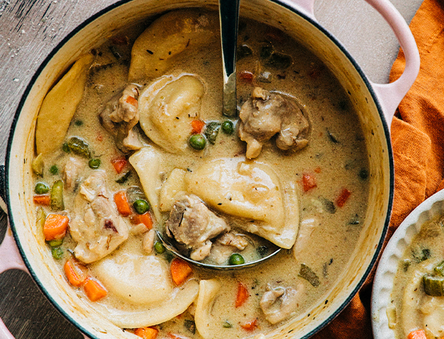 Pierogy chicken stew
