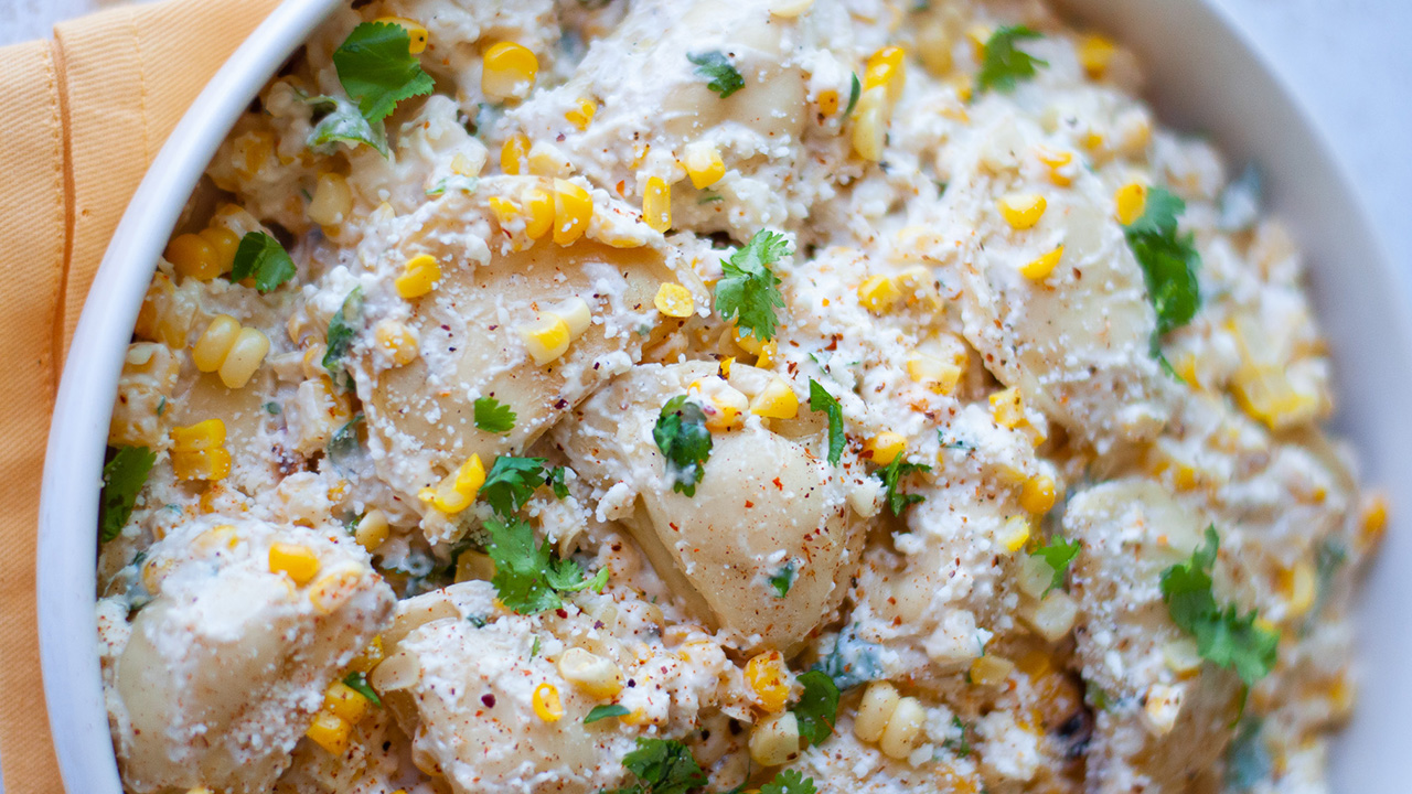 Grilled Elote Corn Pierogies