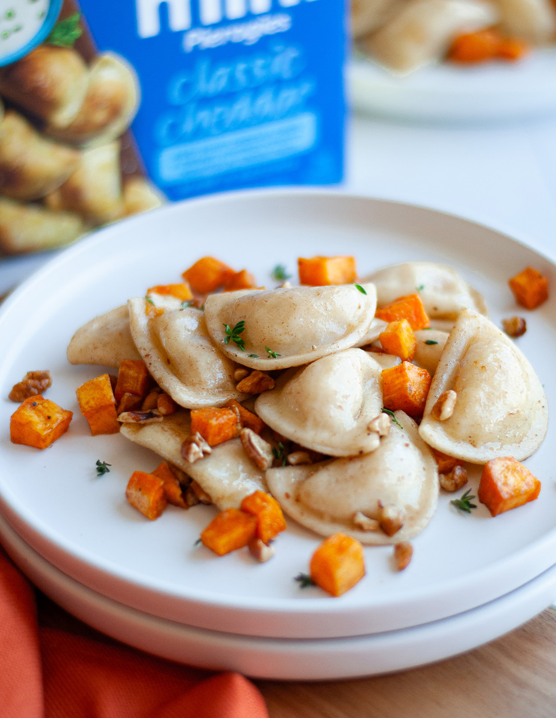 Roasted Sweet Potatoes Brown Butter Pierogies