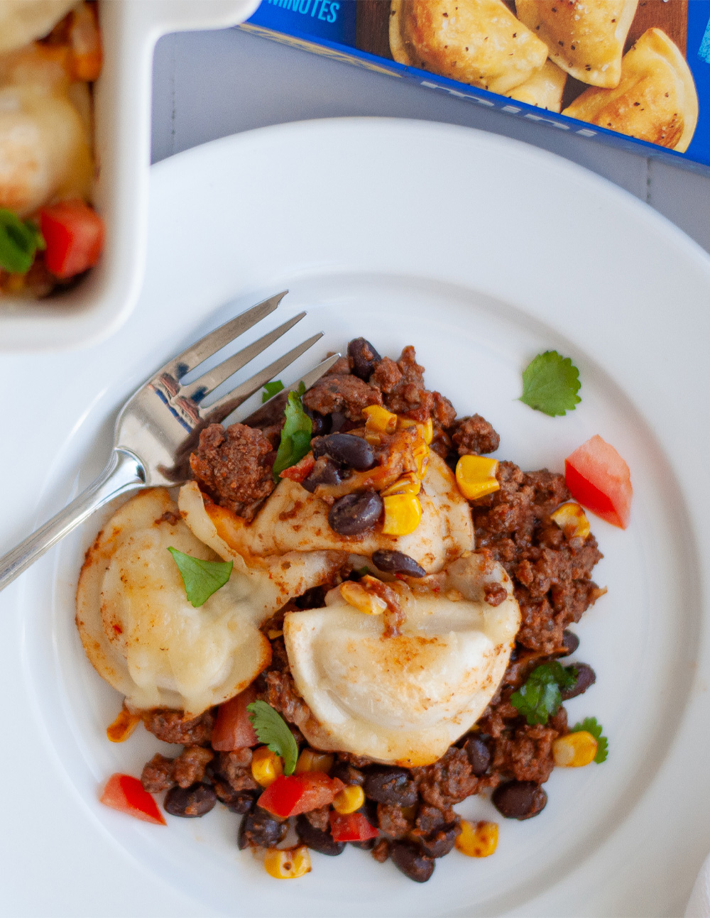 Pierogy Taco Casserole with Beef