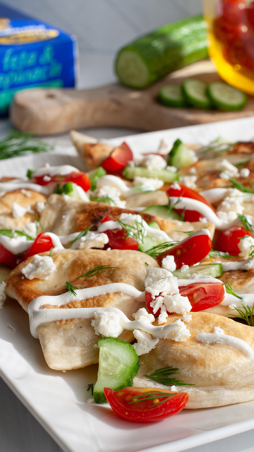 Greek-Style Pierogy Nachos