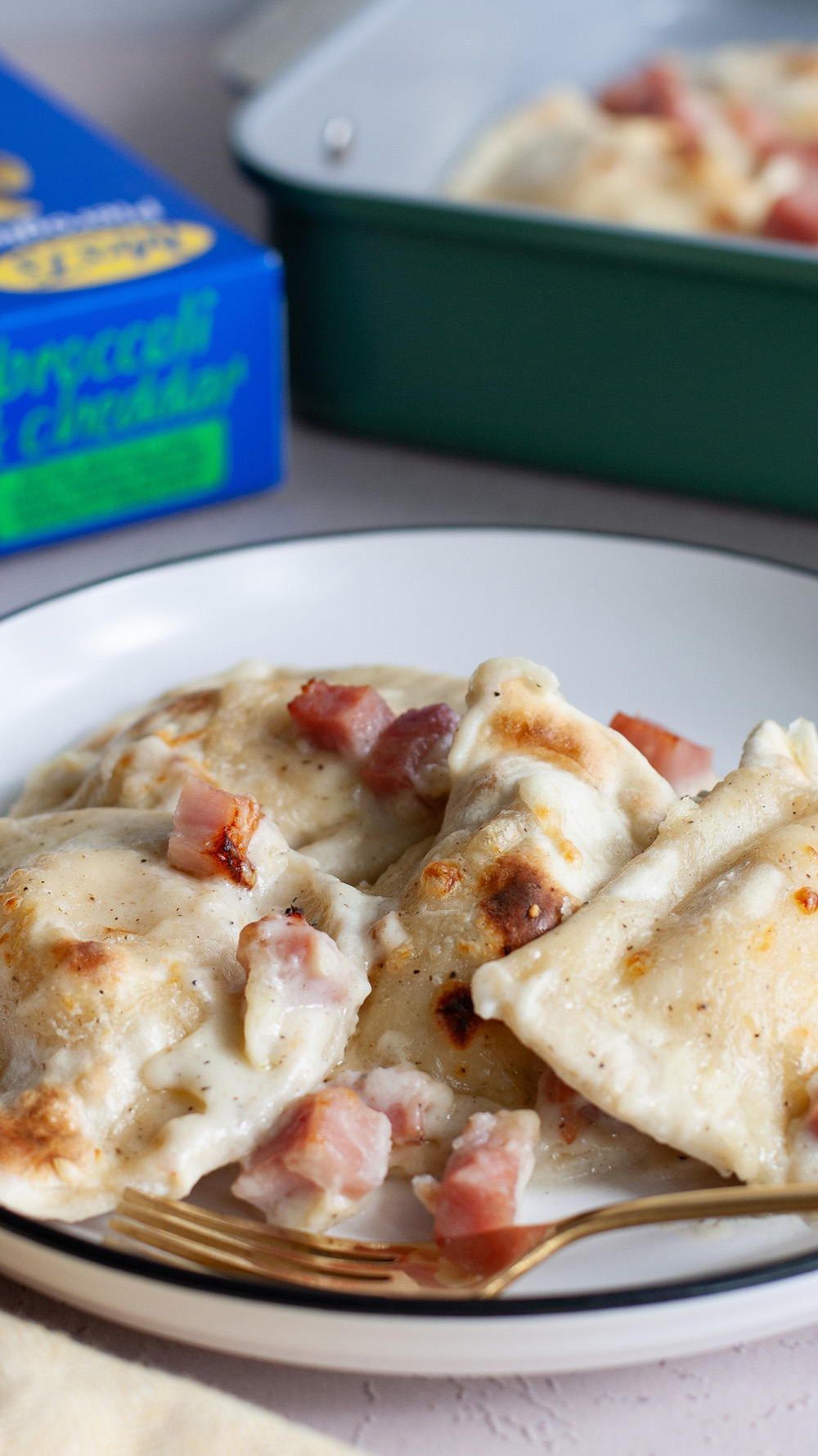 Baked Ham & Swiss Pierogy Casserole