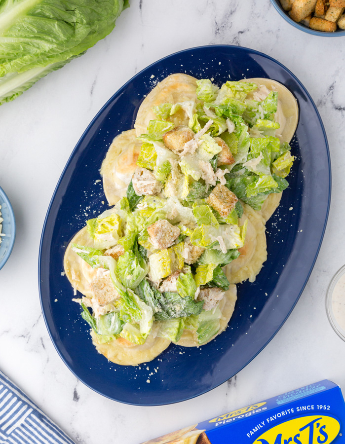 Mrs. T’s Caesar Pierogy Nachos