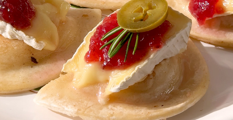 Cranberry and Brie Pierogy Bites