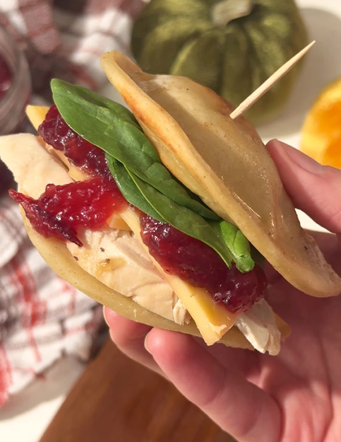 Turkey and Cranberry Pierogy Sliders