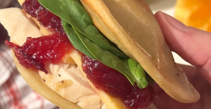 Turkey and Cranberry Pierogy Sliders
